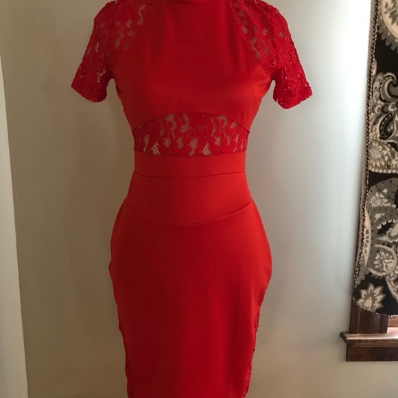 Dresses & Skirts - Red lace dress